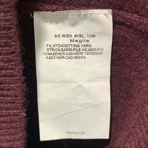 Weekend MaxMara 100% Cashmere Sweater Maglia V-neck Check Flowers details Size M - Picture 4 of 6